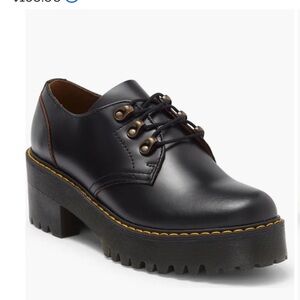 Dr. Martens Leona Lug Sole Platform Derby Women Size 9 New In Box Black Leather